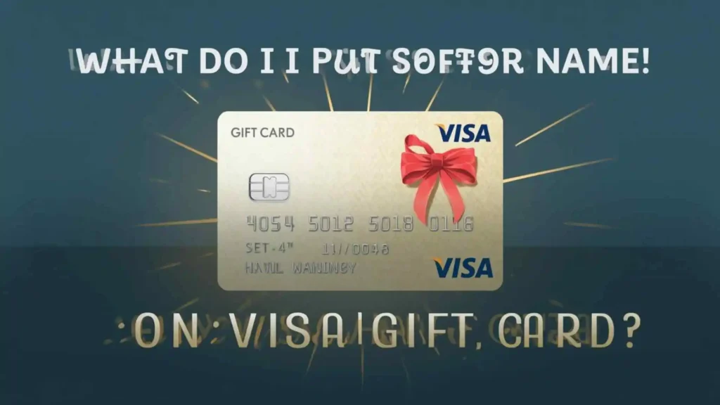 What Do I Put for Name on Visa Gift Card