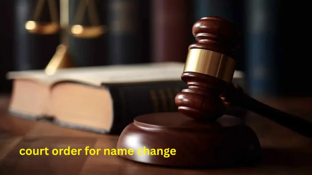 court order for name change