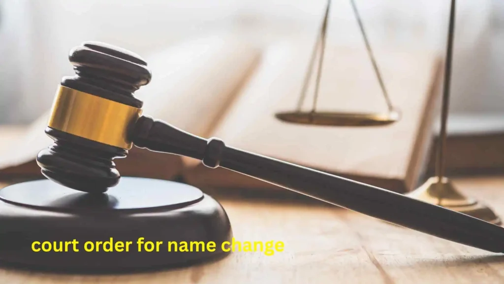 court order for name change