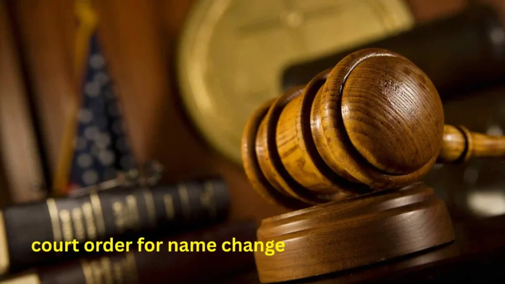 court order for name change