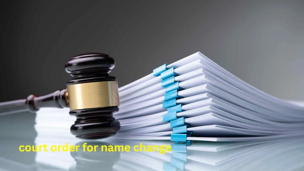 court order for name change