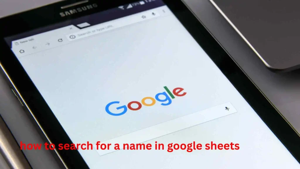 how to search for a name in google sheets
