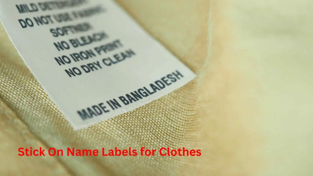 Stick On Name Labels for Clothes 