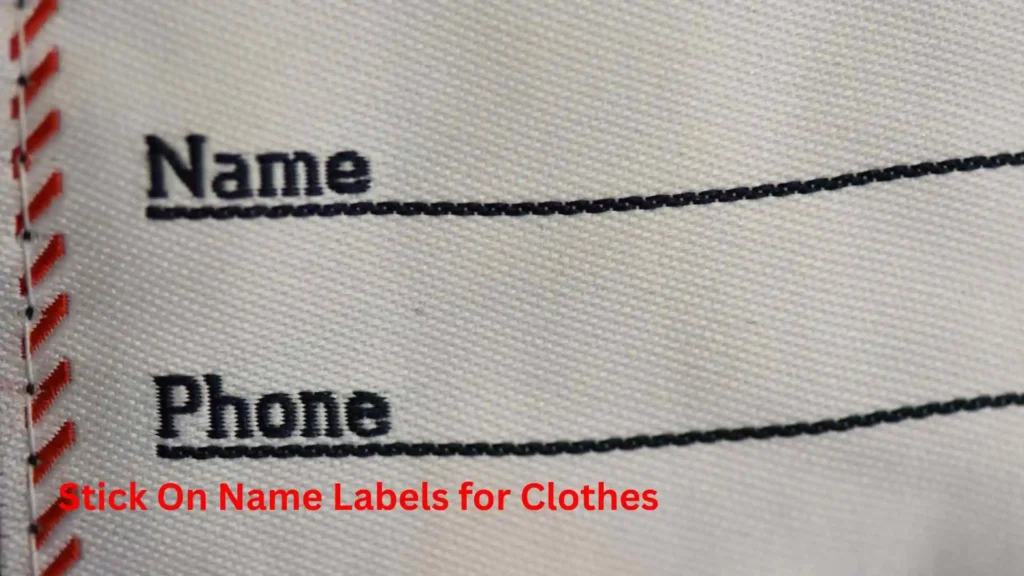 Stick On Name Labels for Clothes 
