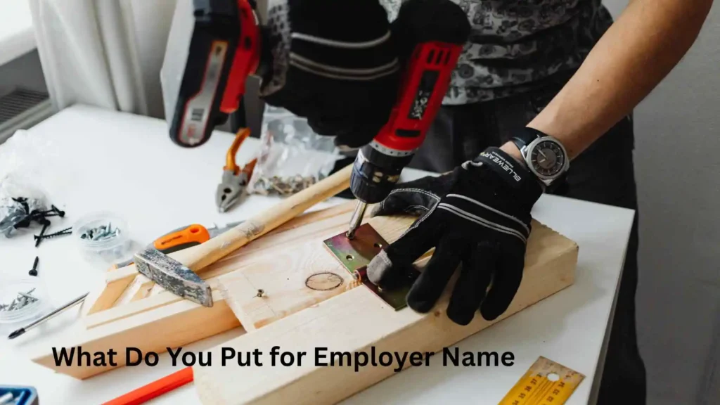 What Do You Put for Employer Name