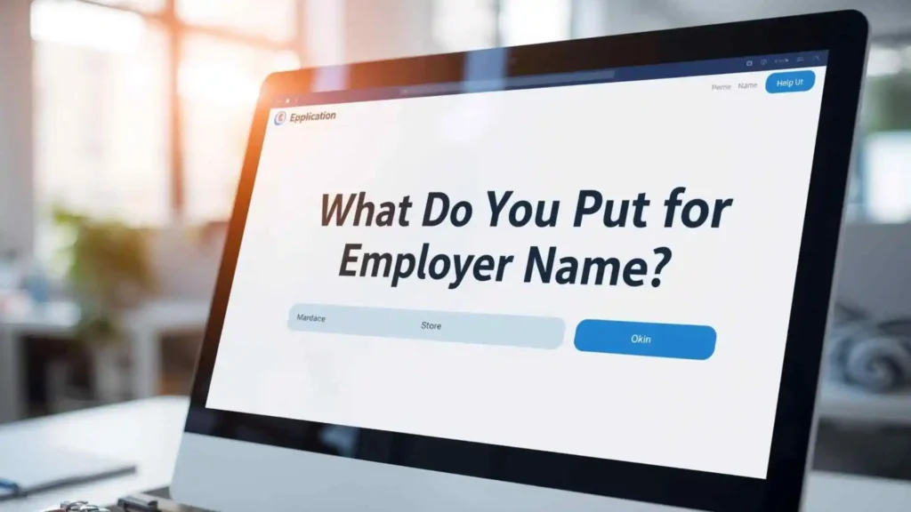 What Do You Put for Employer Name