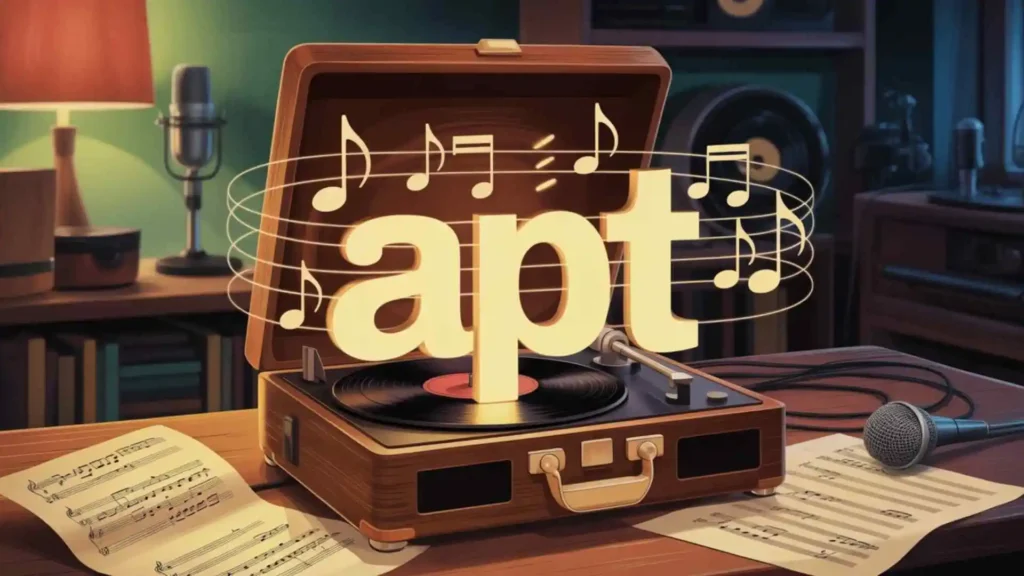 what does apt mean in the song