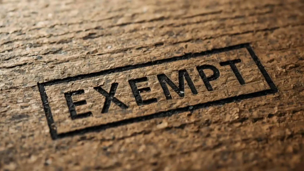 what does exempt mean