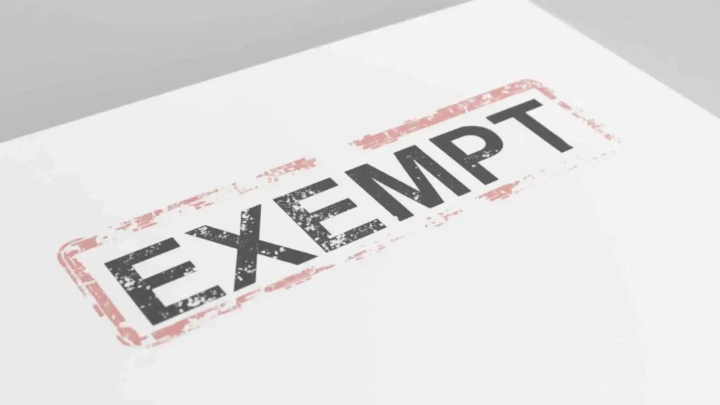 what does exempt mean