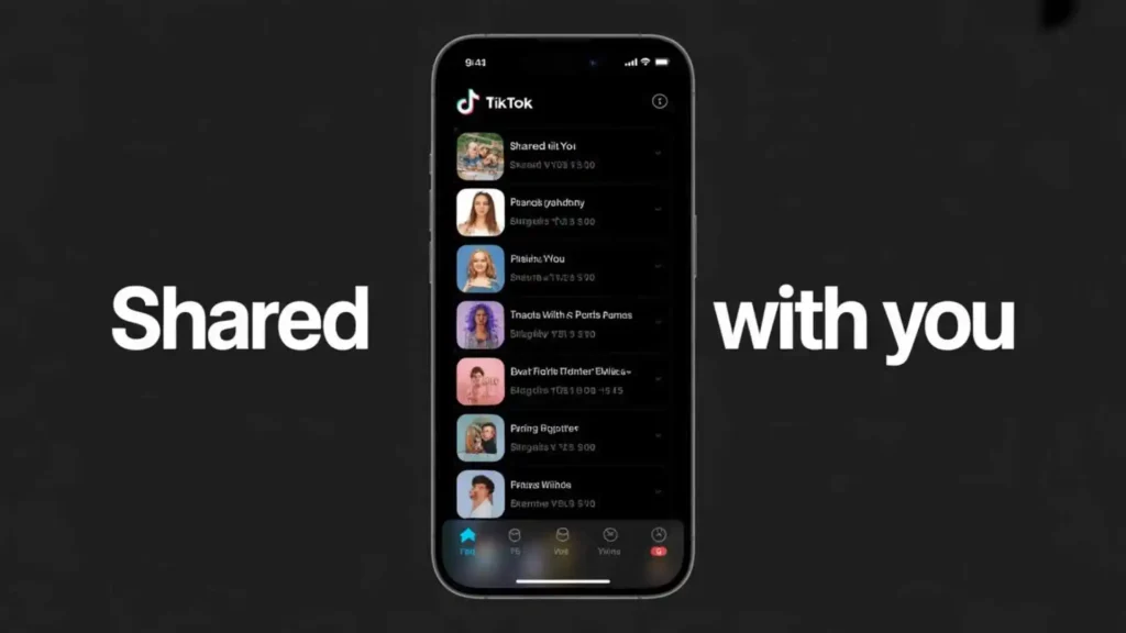 what does shared with you mean on tiktok