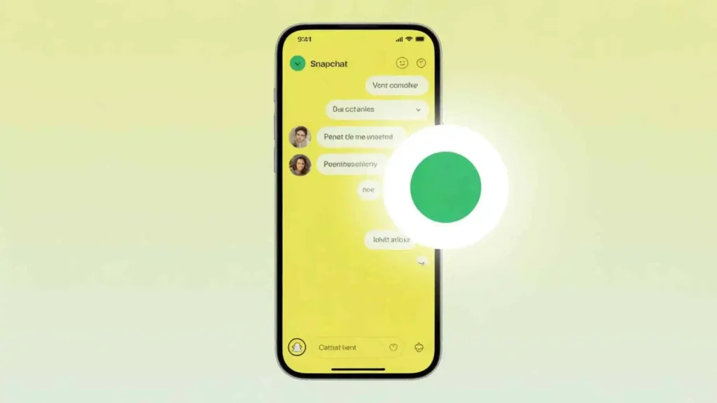 what does the green dot on snap mean