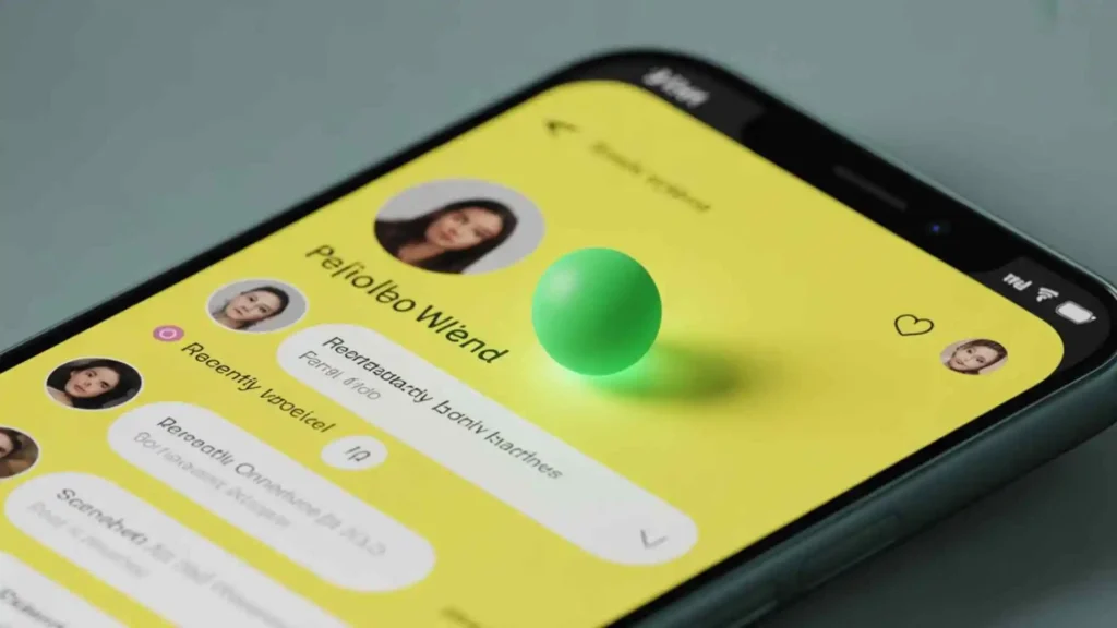 what does the green dot on snap mean