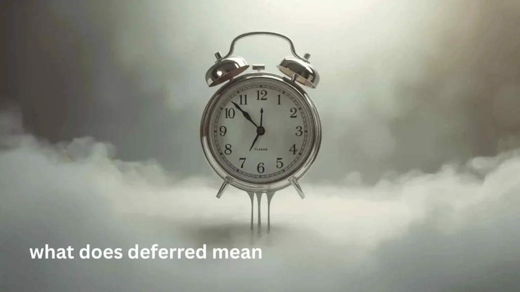 what does deferred mean