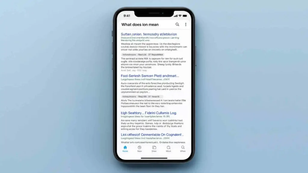 what does ion mean in text