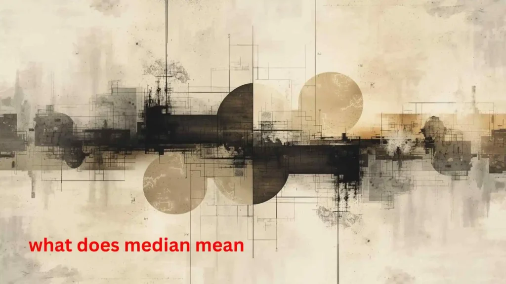 what does median mean