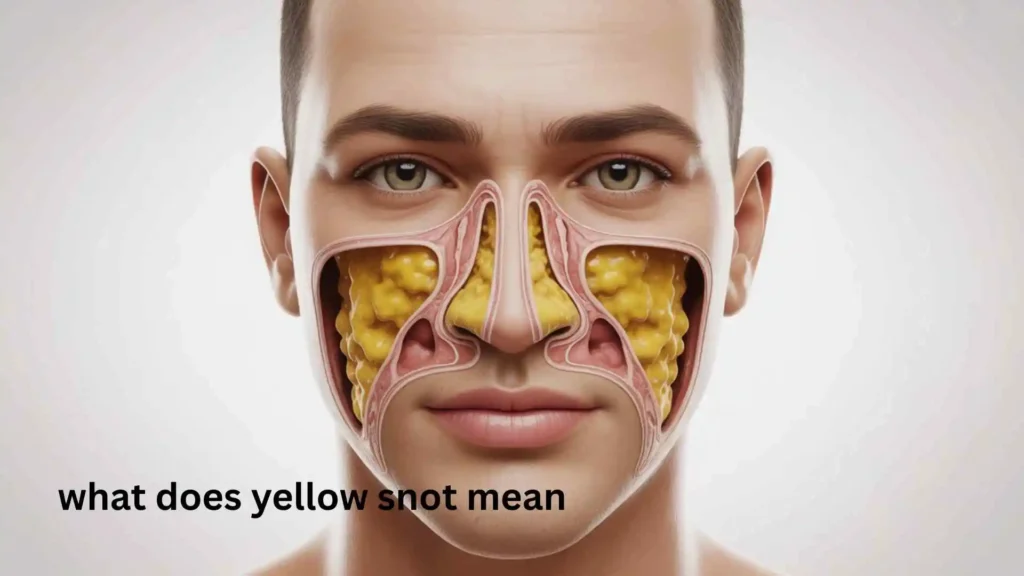 what does yellow snot mean