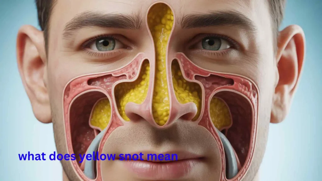 what does yellow snot mean