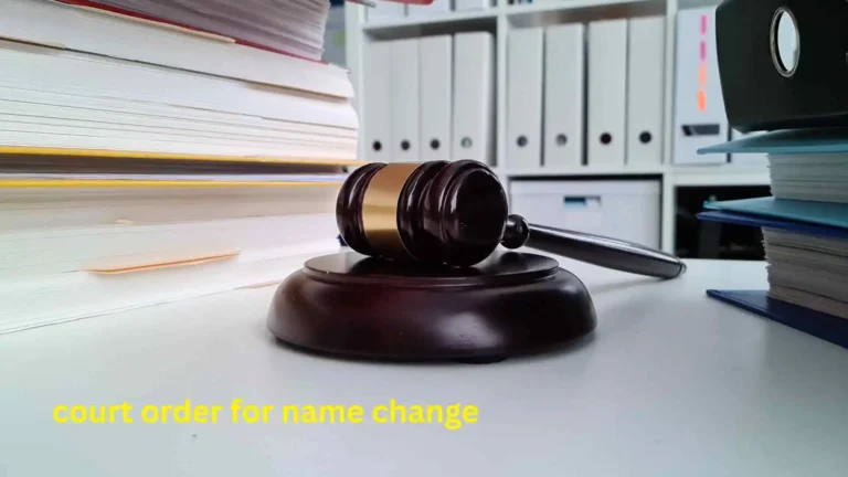 court order for name change