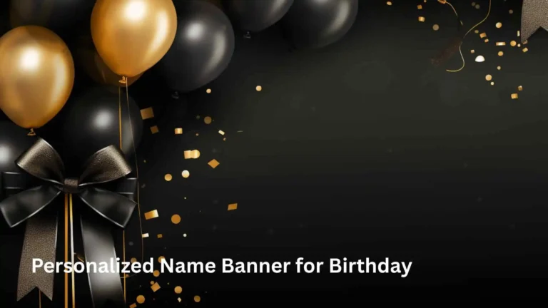 Personalized Name Banner for Birthday