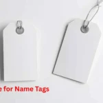 Template for Name Tags