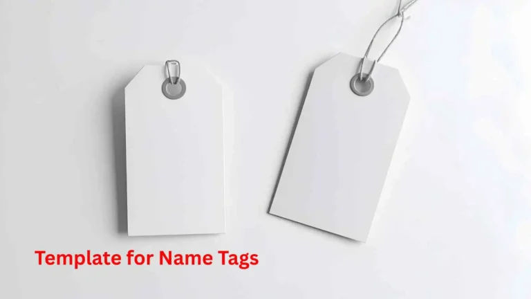Template for Name Tags