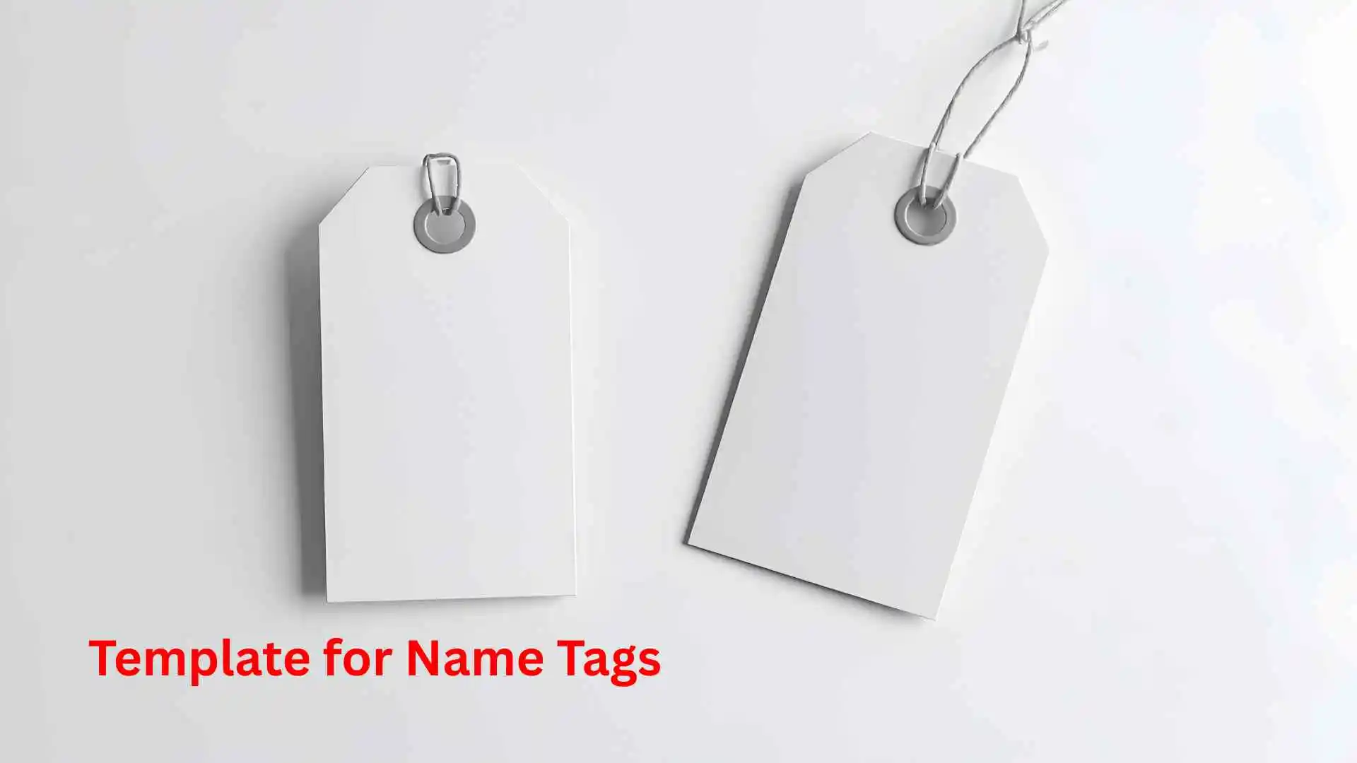 Template for Name Tags