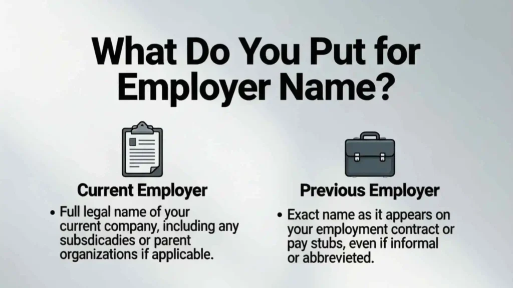 What Do You Put for Employer Name