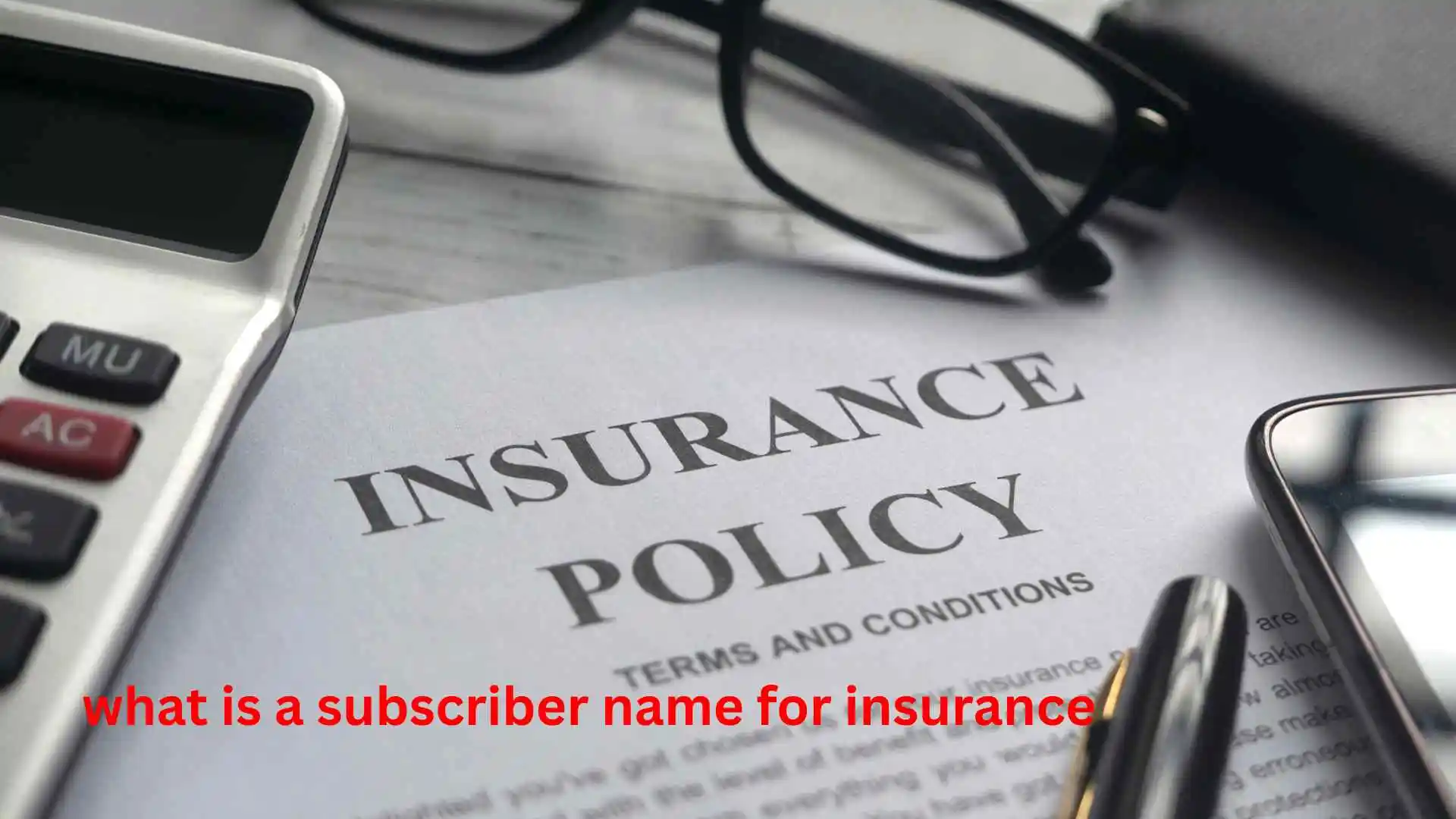what is a subscriber name for insurance