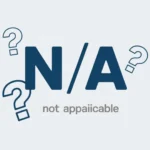 what does n/a mean
