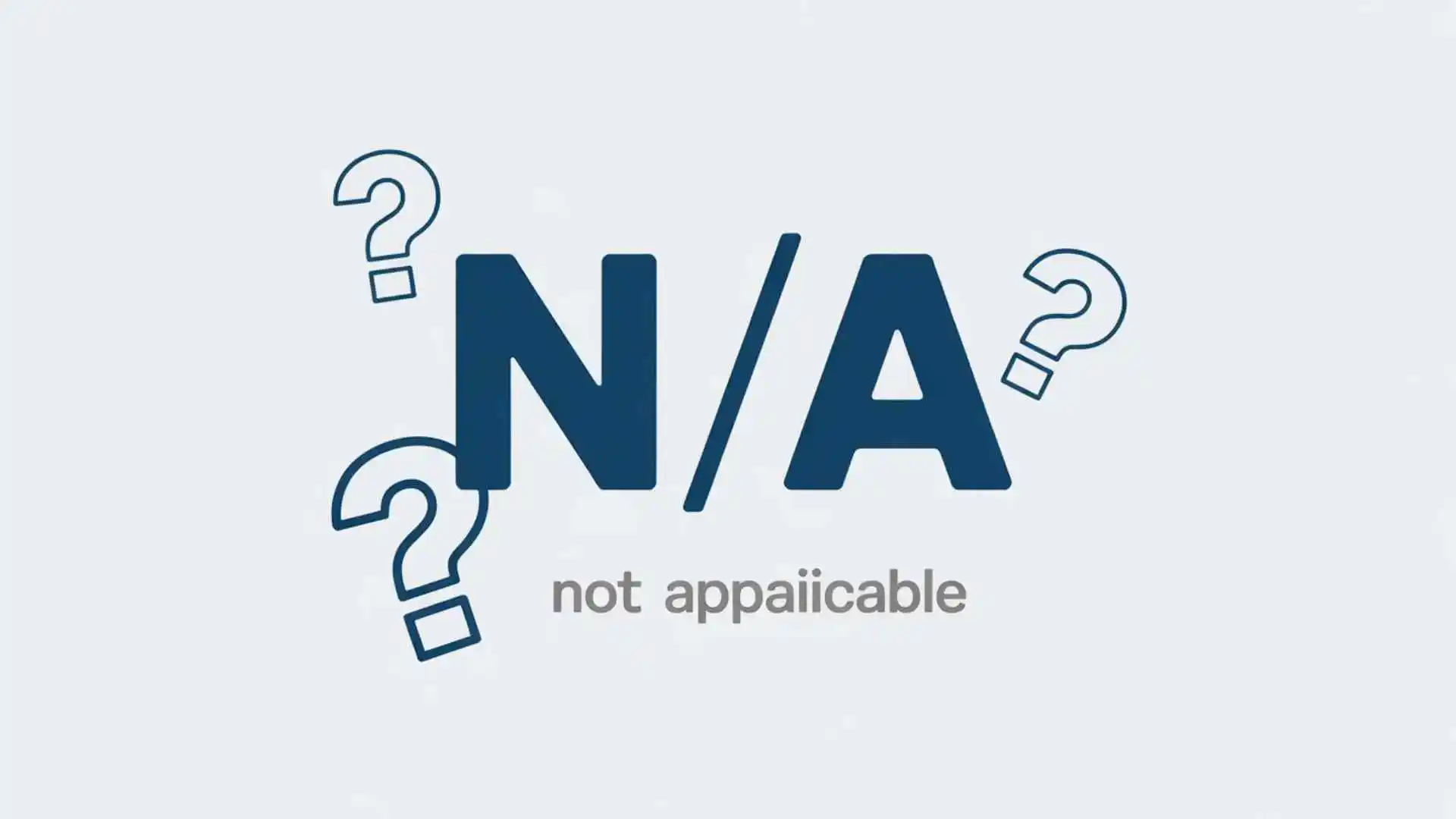 what does n/a mean
