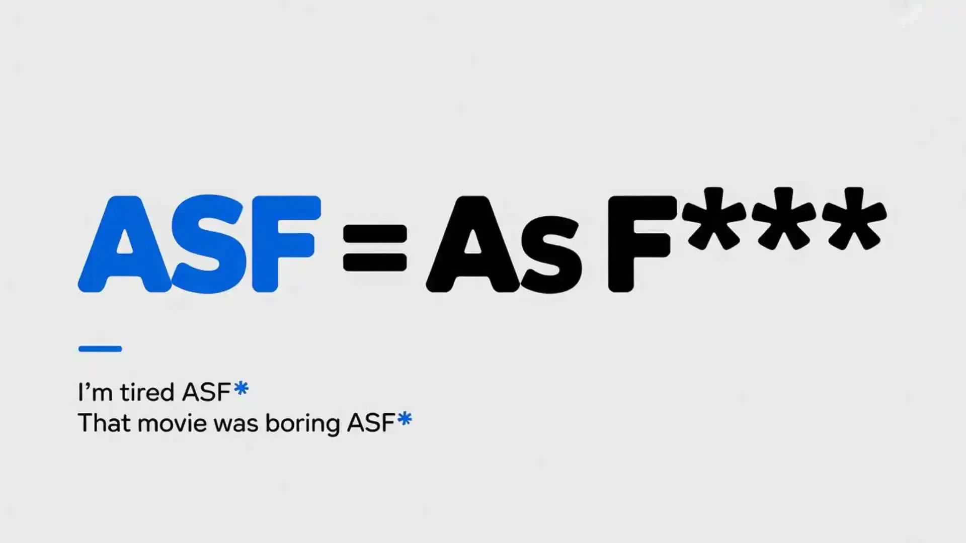 what does asf mean