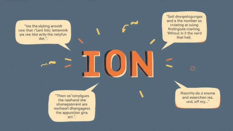what does ion mean in text
